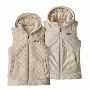 Patagonia Beige Quilted Hooded Vest